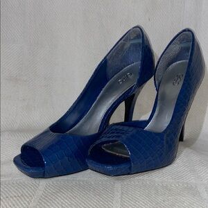 Cato Blue Peep-Toe Heels sz 8.5